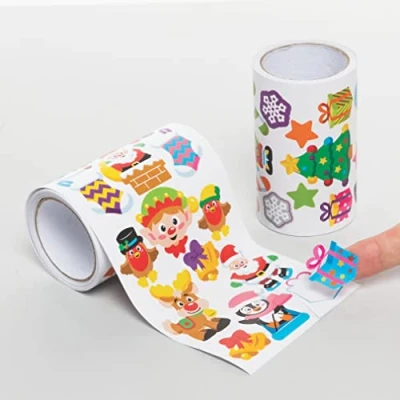 Image of Baker Ross FC228 Christmas Stickers Pack of 600, Kids Stickers, Ideal for Children&#039;s Arts and Crafts Projects, Great Card Making Scrapbooking