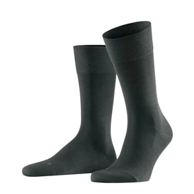 Image of FALKE Men&#039;s Sensitive Berlin M SO Wool Cotton With Soft Tops 1 Pair Socks, Green (Forest 7474) new eco friendly, 8.5 11