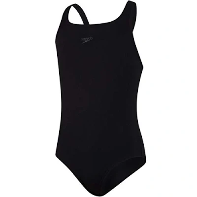 Image of Speedo Girl&#039;s Essential Endurance+ Medalist Swimsuit, Black, 24 5 6 Years UK