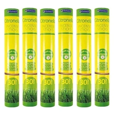 Image of 151 Product Ltd Chatsworth 6 x Citronella insect repellent sticks. packs of 30 sticks 180pc Total