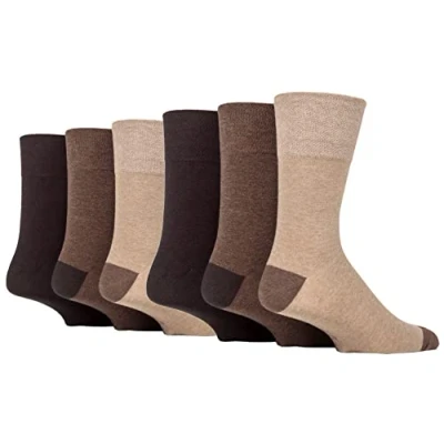 Image of 6 Pairs Gentle Grip Socks size UK 611 (6 x RJ610)