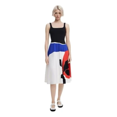 Image of Desigual ONDAS LACROIX women&#039;s Long Dress in Multicolour
