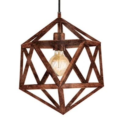 Image of Eglo 49797 EMBLETON Pendant Light in Antique Copper Steel
