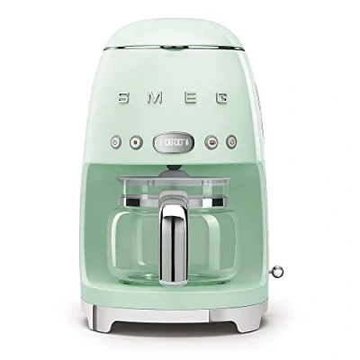 Image of Smeg DCF02PGUK 50s Retro Design Drip Coffee Machine in Pastel Green