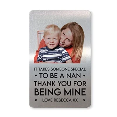 Image of Nan Gift PERSONALISED Photo Wallet Card For Mothers Day Birthday