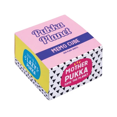 Image of Pukka Planet Memo Block Plain 600 Sheets 70gsm 80x80x50mm 9708 SPP