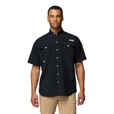 Image of Columbia Men&#039;s Bahama II Short Sleeve Shirt, 2024 Black, Large