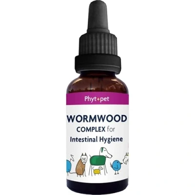 Image of Phytopet Wormwood Complex 100ml 100% Natural Herbal Remedy Supports Intestinal Hygiene, Worms and Parasites For Dogs, Cats, Birds, Horses, Pets