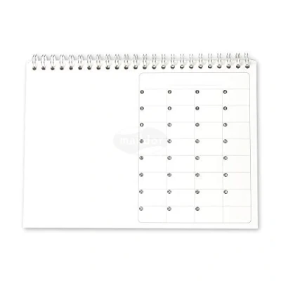 Image of Maildor Ref GB009O White Calendar to Customise 21.5 x 16cm, Space For Picture on Every Month, Suitable Any Year Decorate with Pens, Pencils