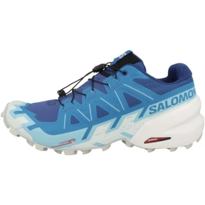 Image of SALOMON Speedcross 6 Trail Running Shoes, Lapis Blue Ibiza White, 9.5 UK