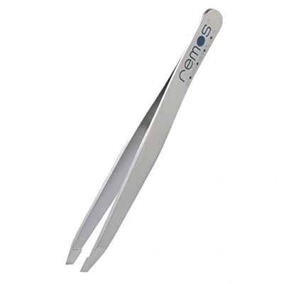 Image of REMOS Professional Eyebrow Tweezers Made of Stainless Steel in Satin