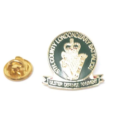 Image of 5th county Londonderry battalion ulster defence regiment lapel pin badge