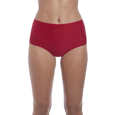 Image of Fantasie Women&#039;s Smoothease Invisible Stretch Vpl free Full Briefs, Red, One Size UK