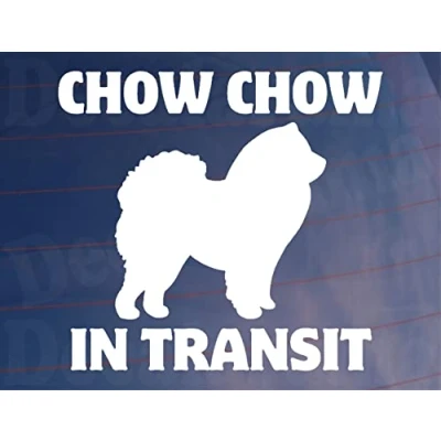 Image of Car Sticker Chow In Transit Nice Fun Cute Novelty Warning Van Window Bumper Boot Door Decal