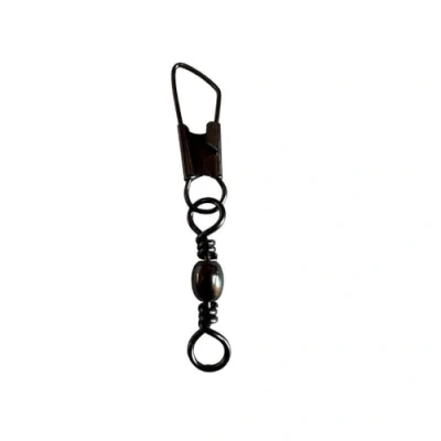 Image of Mustad Barrel Swivels with Safety Snap: sz 1