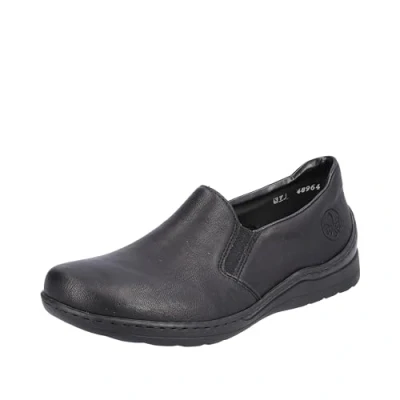 Image of Rieker Women&#039;s 48964 Loafer, Black, 8 UK