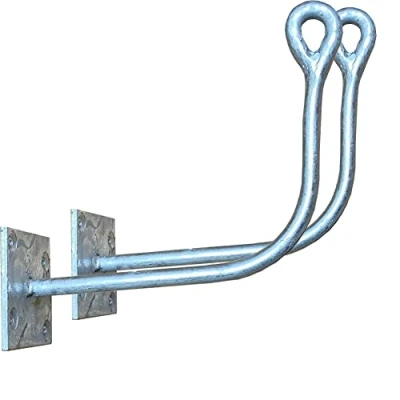 Image of 1STec 2 x BT Overhead Dropwire Telephone Cable Bracket 32 Angled Loop end Wire Extending Support Holder