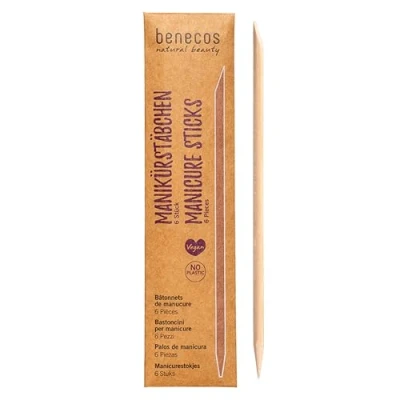Image of benecos Manicure Sticks Set of 6 Birch Wood Vegan Plastic Free