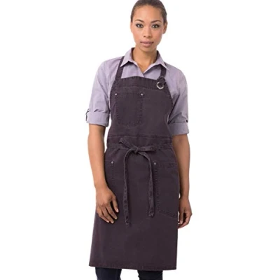 Image of Chef Works Abaq054egg0 Bib Apron, Eggplant, One Size