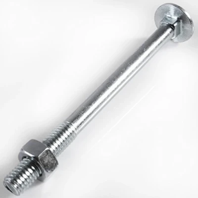 Image of M8 x 150mm (6 Inch) Coach Carriage Bolt and Nut BZP Pack of 30