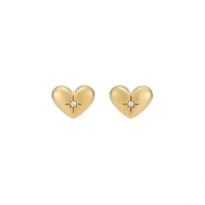 Image of Fossil Women&#039;s Gold tone Stainless steel with post/stud closure Earrings