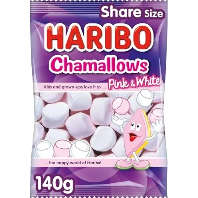 Image of Haribo Chamallows Marshmallows 140g bag sweets