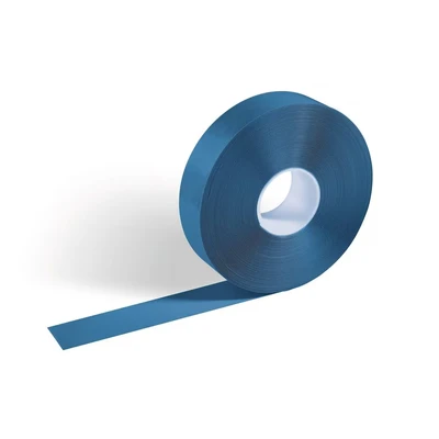 Image of Durable DURALINE Floor Marking Tape Self Adhesive &amp; Anti Slip 30 Metre Roll Perfect for Safety Hazards in Warehouses Logistic Centres Blue