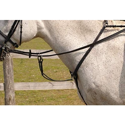 Image of Rhinegold Elegance Stitched Breastplate Cob Black