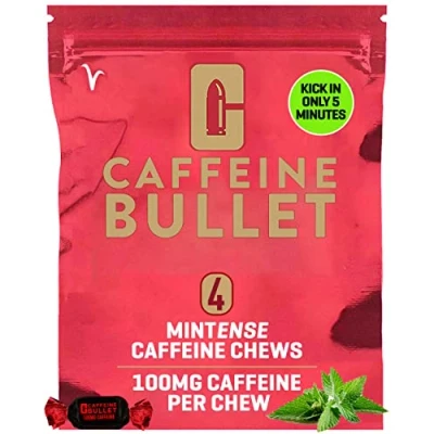 Image of Caffeine Bullet Mint Energy Chews *4 Faster Kick Than Pills, Gels and Gum. 100mg Sport Science for Running, Cycling, Gaming &amp; A Pre Workout Endurance Boost.