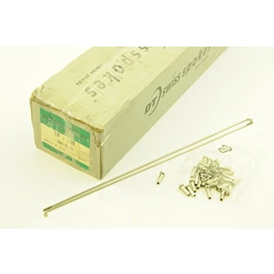 Image of DT Swiss 6 x CHAMPION 1.8mm 15g STAINLESS STEEL CHROME BIKE SPOKES WITH BRASS NIPPLES CHOOSE YOUR LENGTH (270mm)