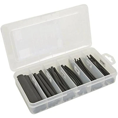 Image of Velleman K/STMC2B Heat Shrinkable Tube Kit 170 Piece, Black, multicolored