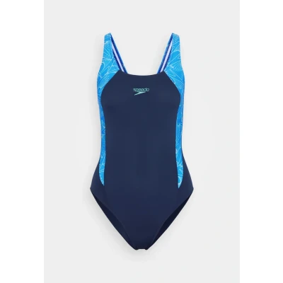 Image of Speedo Women&#039;s HyperBoom Splice Muscleback Swimsuit Swimming Costume Blue Size 34&quot; Approx UK 10