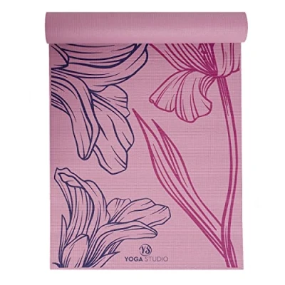 Image of Yoga Studio Designed Sticky Mat Oeko Tex Tear Proof Non Slip Workout Exercise Gym Fitness Mandala &amp; Pilates 183cm x 61cm 6mm Lively Lilium
