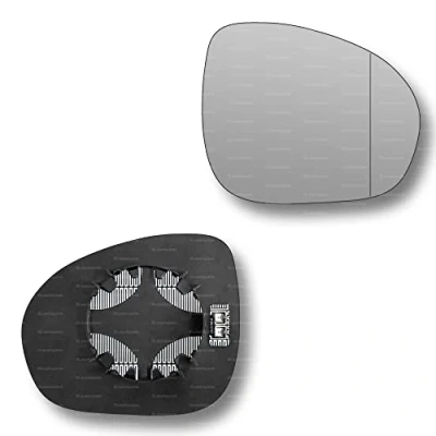 Image of Less4spares Replacement Wing Mirror Glass Right Compatible with Fiat 500x 2015 2022 CLIP ON Driver Off side Heated Blind Spot
