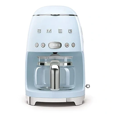 Image of Smeg DCF02PBUK 50s Retro Design Drip Coffee Machine in Pastel Blue