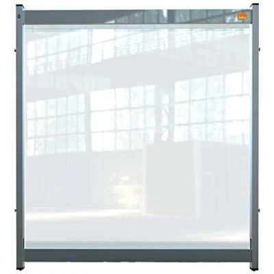 Image of Nobo Premium Plus Clear PVC Modular System Desk Divider Screen 750x820mm