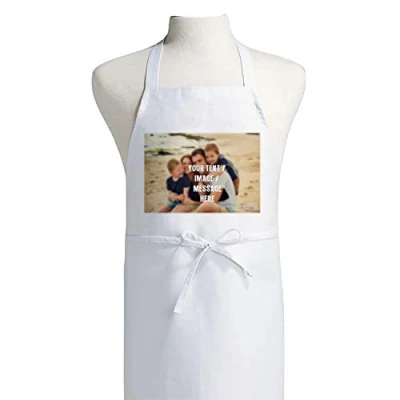 Image of Personalised with your own Text/Image/Any Name themed Women Men Funny Gift Adult Apron Kitchen