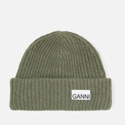 Image of Ganni Ribbed Wool Beanie