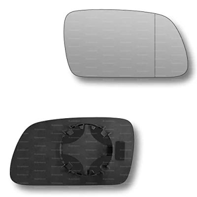 Image of Less4spares Replacement Wing Mirror Glass Right Compatible with Peugeot 307 2001 2008 CLIP ON Driver Off side Heated Blind Spot