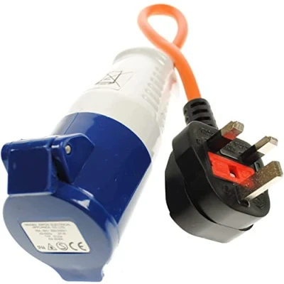 Image of Netagon Caravan Motorhome Camping Adaptor Hook Up Leads Electrical Supply Cable Lead Industrial Mains Power (UK Lead)