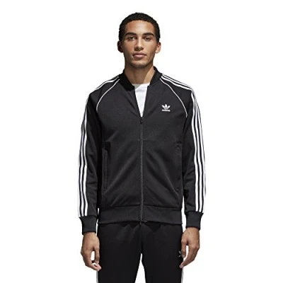 Image of adidas Originals Men&#039;s Superstar Track Jacket, Black, Large