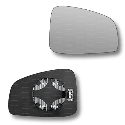 Image of Less4spares Replacement Wing Mirror Glass Right Compatible with Renault Megane 2008 2016 CLIP ON Driver Off side Heated Blind Spot