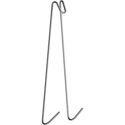 Image of Browin 311303 Fish Smoking Hooks Two Prongs Rustproof High Temperature Resistant Pack of 5 Stainless Steel, Mittler