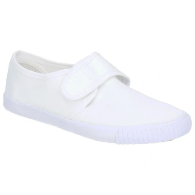 Image of Mirak SCHOOLRITE Kids Canvas Plimsolls White UK 7.5 (Infant)