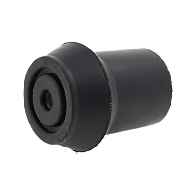 Image of Lifeswonderful Qty: 4X 22mm 7/8&quot; D Type Rubber Ferrules for Walking Sticks Black