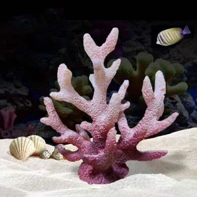 Image of GeRRiT Artificial Aquarium Coral Ornament Plastic Fish Tank Plants Decoration for Landscape，Aquarium Cave, Resin (Gradual Coral)