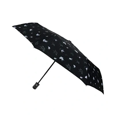 Image of SMATI Compact Folding Umbrella automatic opening and closing; 8 fiberglass ribs; Windproof; Robust; Diameter=96cm; great classic; Protective cover; Woman’s umbrella; BIRDS design