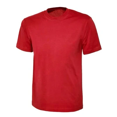 Image of BRAND KRUZE Womens T Shirt Casual Cotton Regular Fit Plain Tee Crew Neck Top Short Sleeve KZLTS141 Tshirt RED XL