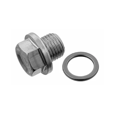 Image of 2151221000 Drain Plug FEBI BILSTEIN 30269 17 with seal ring MITSUBISHI: COLT 6, L200 / Triton IV Pickup, PAJERO 4, KIA: Picanto I, RIO 2, Sportage II