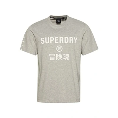 Image of Superdry Men&#039;s Code CORE Sport TEE T Shirt, Grey Marl, Medium